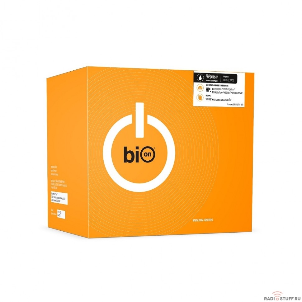 Bion CF287A Картридж для HP LaserJet E52545/M506/M527, LaserJet Enterprise M506/M527, LaserJet Flow E52545/M527, LaserJet Pro M501 (9000  стр.), Черный