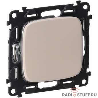 Legrand 752806 Valena ALLURE.Переключатель 10АХ 250В с лицевой панелью.Безвинтовые зажимы.Слоновая кость